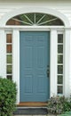 Blue entry door