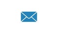 Blue envelope icon for communication, messaging, and email design Royalty Free Stock Photo