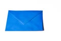 Blue envelope isolated on a white background.Copy space Royalty Free Stock Photo
