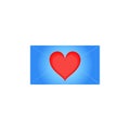 Blue envelope with red heart Royalty Free Stock Photo