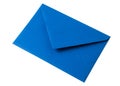 Blue envelope on white background Royalty Free Stock Photo