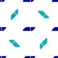 Blue Eraser or rubber icon isolated seamless pattern on white background. Vector Illustration Royalty Free Stock Photo