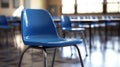 Modern Classroom Chair with Plastic Seat Royalty Free Stock Photo
