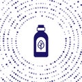 Blue Essential oil bottle icon isolated Blue background. Organic aromatherapy essence. Skin care serum glass drop