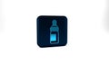 Blue Essential oil bottle icon isolated on grey background. Organic aromatherapy essence. Skin care serum glass drop