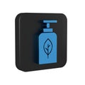 Blue Essential oil bottle icon isolated on transparent background. Organic aromatherapy essence. Skin care serum glass