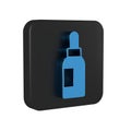 Blue Essential oil bottle icon isolated on transparent background. Organic aromatherapy essence. Skin care serum glass