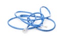 A blue ethernet cable Royalty Free Stock Photo