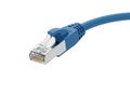Blue ethernet cable connector Royalty Free Stock Photo