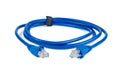 Blue ethernet copper, RJ45 patchcord isolated