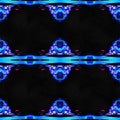 Blue Ethnic Pattern Boho Style