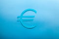 Blue euro icon Royalty Free Stock Photo