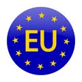 blue european union icon. Official logo. Vector illustration. stock image. Royalty Free Stock Photo