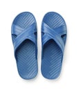 Blue EVA slide sandals Royalty Free Stock Photo