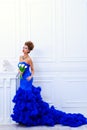 Blue evening dress