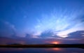 Blue Evening Sky with Drakensberg Mountains Royalty Free Stock Photo