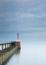 Evening Sky over Amble Pier. Northumberland. England. Royalty Free Stock Photo