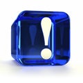 Blue Exclamation Mark Icon Royalty Free Stock Photo