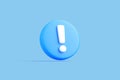 Blue Exclamation Mark Icon on Background Royalty Free Stock Photo