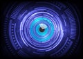 blue eye ball abstract cyber future technology concept background Royalty Free Stock Photo