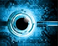 Eye Blue cyber circuit future technology concept background Royalty Free Stock Photo