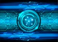 Blue eye cyber circuit future technology concept background Royalty Free Stock Photo