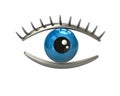 Blue Eye Icon 3d illustration Royalty Free Stock Photo