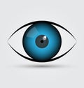 Blue eye icon vector Royalty Free Stock Photo