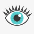 BLue eye icon Royalty Free Stock Photo