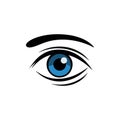 Blue eye icon. Vector illustration Royalty Free Stock Photo