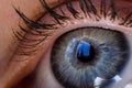 Blue eye macro close up Royalty Free Stock Photo