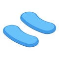 Blue eye patches icon isometric vector. Gel patch