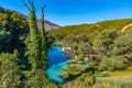 Blue eye spring near Sarande, Albania Royalty Free Stock Photo