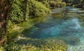 Blue Eye spring of the river Bistrica near Muzine, Albania Royalty Free Stock Photo