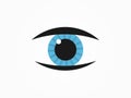 Blue eye symbolic icon