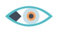 Blue Eye Target Icon, Focus and Precision Symbol Vector Art, vector design Generative AI Royalty Free Stock Photo