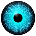 Blue eye 3d texture with black fringe Royalty Free Stock Photo