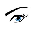 Blue Eye Vector icon design Royalty Free Stock Photo