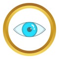 Blue eye vector icon Royalty Free Stock Photo