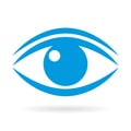 Blue eye vector icon Royalty Free Stock Photo