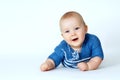 The blue-eyed baby boy closeup Royalty Free Stock Photo