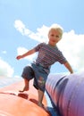 Blue-eyed blond boy Royalty Free Stock Photo