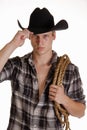 Blue-Eyed Cowboy Royalty Free Stock Photo