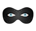 Blue eyes hidden under theatrical mask Royalty Free Stock Photo