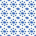 Seamless pattern for Turkish amulets from evil eye