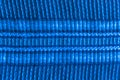 Blue Fabric Abstract Pattern Lines Cloth Stripes Vintage Textile Material Texture Background Royalty Free Stock Photo