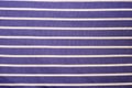 Blue fabric background design with white horizontal stripes Royalty Free Stock Photo