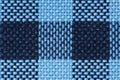 Blue fabric closeup textile material
