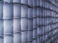 Blue fabric grid pattern creating abstract texture Royalty Free Stock Photo