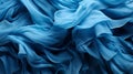 A blue fabric in motion